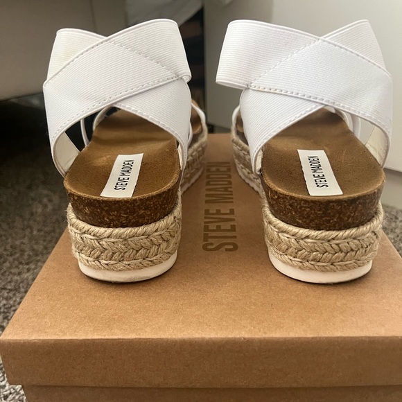 Steve Madden White Platform Espadrilles - Picture 4 of 7